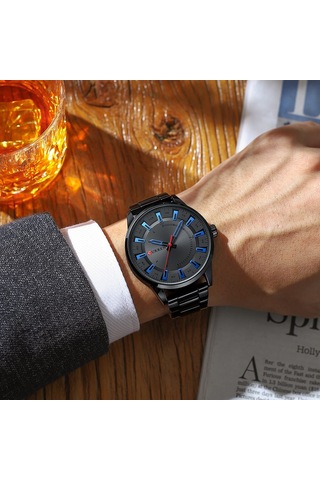 Curren M8406 Quartz Kol Saati-orjinal Kutusunda Gri Siyah