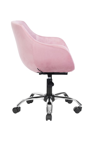 Krom Metal Ayaklı Ofis Çocuk Odası Çalışma Sandalyesi Monoko