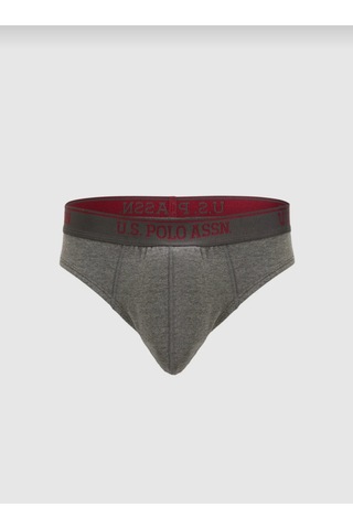 U.S. Polo Assn. Erkek Slip Don Siyah Gri İç Giyim 3 Lü Pamuk Çok Renkli