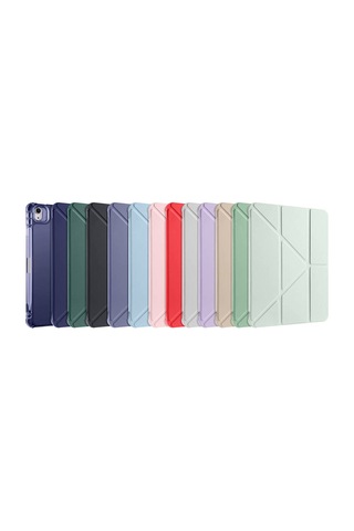 Apple İpad Air 11 2025 M3 Kılıf Stand Olabilen Kalemlikli Pu Deri Tablet Kılıfı Kapaklı Kılıf