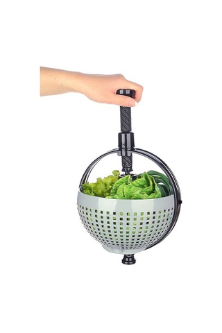 Hızlı Salata Kurutucu Süzgeç- Dönerli Süzgeç Dev Boy Beyaz