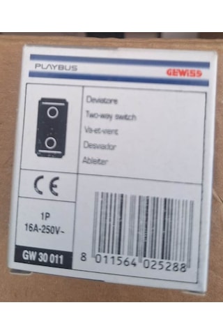 Gewıss Gw 30 011 Vavien 1p 250v Ac - 16ax - Genel - 1 Modül - Playbus 1 Pcs 220v Switch