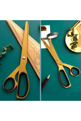 Omeniv Vintage Retro Gold Pirinç Ton Minimal Makas