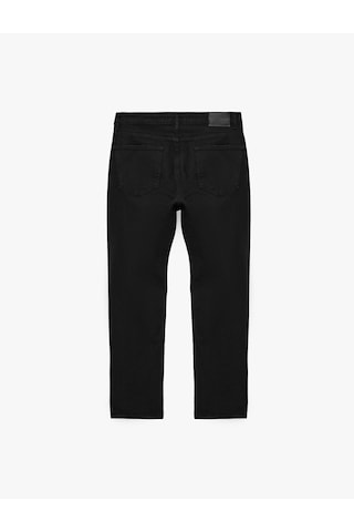 Koton Pamuklu Normal Bel Cepli Straight Fit Jean Pantolon - Mark Jean Siyah 7wam40236nd