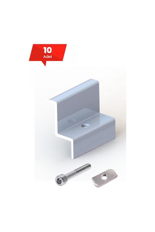 Güneş Paneli Kenar Tutucu - H:40 MM (Civata + Somun) - 10 Adet