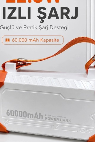Bay Entegre Kablolu 60000mah 22.5w Hızlı Şarj Powerbank - Çoklu Usb-c Çıkışlı Güç Bankası Bx-313569 Najmaddi Standart
