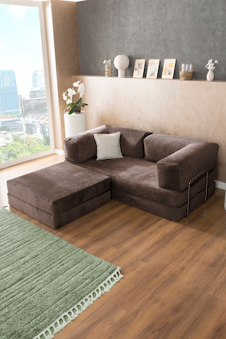 Argimo Godila Yatak Köşe Koltuk Kahverengi