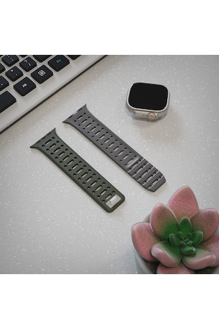 Apple Uyumlu Watch Ultra / Watch Ultra 2 49mm Kordon Yumuşak Soft Silikon Kayış Kordon