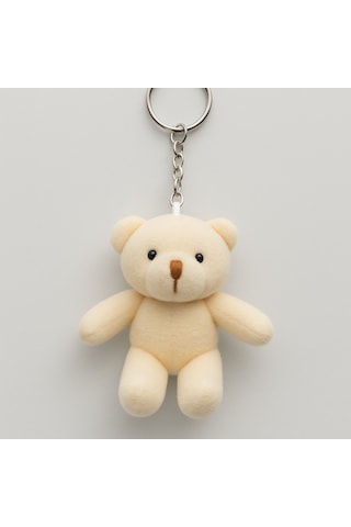 Sevgililer İçin Ayıcık Anahtarlık Sevimli Ve Anlamlı Hediye Bej