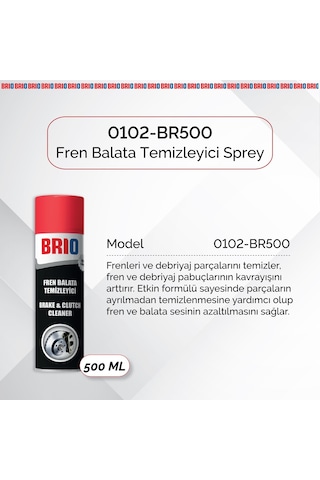 Brio Fren Balata Temizleyici Sprey 500 Ml 2'li