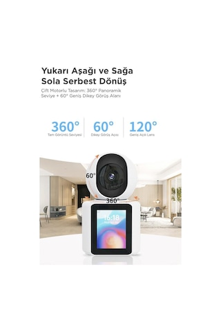 Torima Cmr-11 Monitörlü Smart Ip Full Hd 360 Akıllı Güvenlik Kamerası Bebek Kamerası