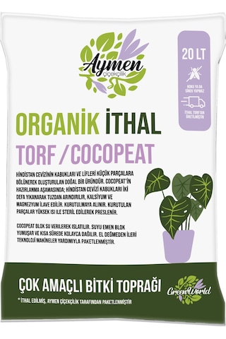 20 Litre Organik İthal Çok Amaçlı Bitki Toprağı - Çiçek, Sebze