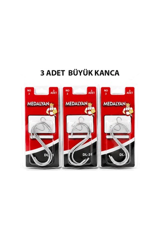 Dalyan Medalyan Dl-31 S Kanca 3 Adet - No 2 Büyük Boy- 12'li Paket Diğer