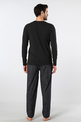 Cacharel Erkek Poplin O Yaka Uzun Kollu Pijama Takım 2239/siyah 2 Lacivert