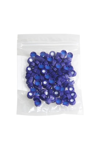 Mavi Vial Kapağı N9 - 9 Mm Vialler için - Ptfe Septa - Yarıksız