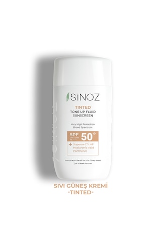 Sinoz Tinted Ton Eşitleyici Sıvı Yüz Güneş Kremi SPF50+ 50 ML