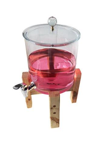 Cam Sebil, Şerbetlik, Limonatalık, Detoks Sürahisi 4,5 Litre