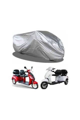 3 Tekerlekli Çift Koltuklu 2 Kişilikli Elektrik Motosiklet Branda