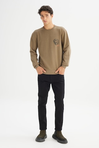 Lee Erkek Baskılı Sweatshirt Khaki Çok Renkli