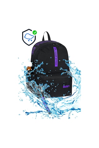 Geniş Hacimli Günlük Ve Okul Kullanımına Uygun Unisex Siyah Mor Sırt Çantası Pwcnt005 Siyah Mor