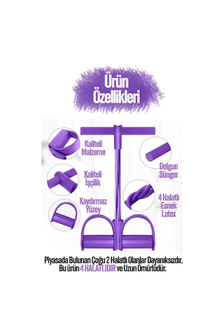 Body Trimmer Mekik Kürek Çekme Bel İnceltme Aleti Evde Spor Lastikli Egzersiz Lastiği Mor