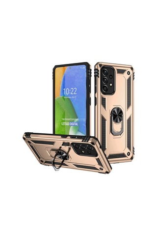 Samsung Uyumlu Galaxy A73 Kılıf Zore Vega Kapak Gold
