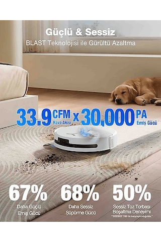 Ecovacs T90 Pro Omni Robot Süpürge Beyaz