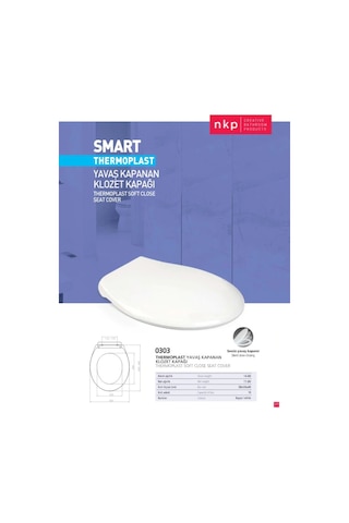 Nkp Smart Thermoplast Yavaş Kapanan Klozet Kapağı - Nkp0303