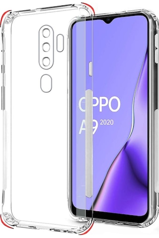 Adige Oppo A9 2020 Kılıf Kamera Korumalı Süper Silikon