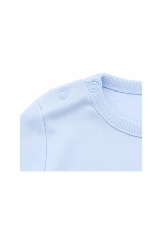 H&c Coolboy H&c Uzun Kollu Omuz Çıtçıtlı Bebek Body %100 Pamuk Mavi