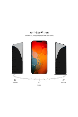 Apple Uyumlu   iPhone 11 Hayalet Kırılmaz Cam Privacy Tam Kaplayan Ekran Koruyucu-anti Static Özellikli