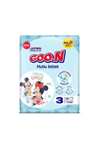 Goon Mutlu Bebek Bebek Bezi Jumbo 3 Numara 36 Adet