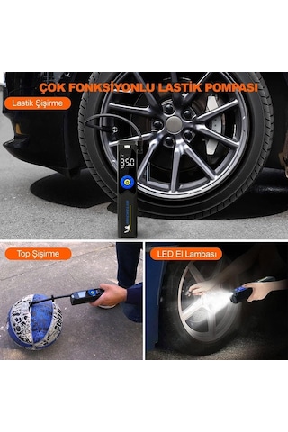 Michelin Mc34648 Şarjlı Li-ion 150 Psı Taşınabilir Dijital Basınç Göstergeli Led Aydınlatmalı Lastik Şişirme Diğer