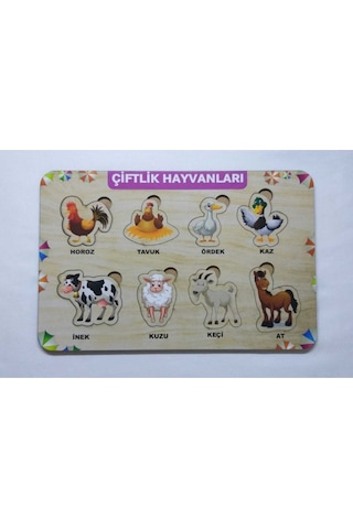Ahşap Puzzle 10'lu Set Eğitici Oyuncak