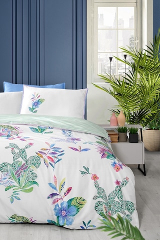 Sarev Jimena Multi Çift Kişilik %100 Pamuk Saten "300 Tc" Nevresim Takımı Çok Renkli