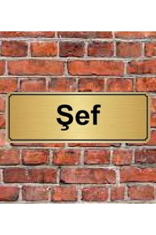 10X20 Cm Şef Yazılı Metal Yönlendirme Levhası