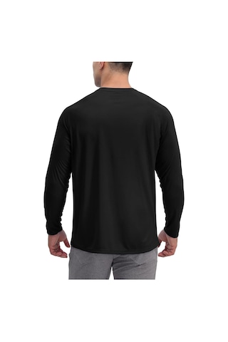 Rich Erkek Siyah Basic Uzun Kollu Tişört Body T-shirt Siyah