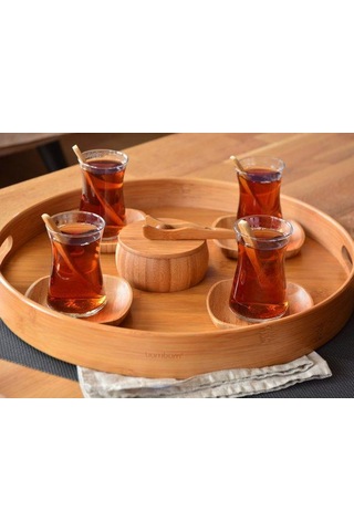 Bambum Carne Yuvarlak Tepsi 35 Cm B2265 Ahşap