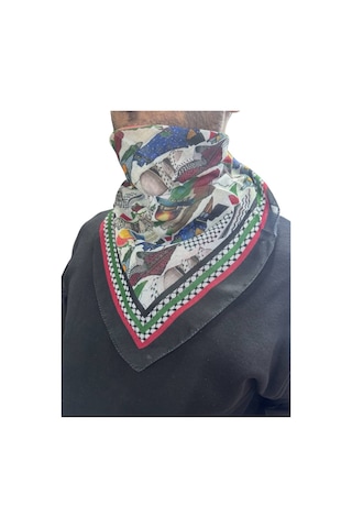 Aldaıyr 4 Adet Filistin Temalı Fular 50x50 Unisex Günlük Kullanıma Uygun Puşi Şal Kefiye Filistin Bayrak Çok Renkli 63505755