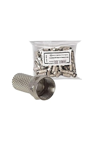 Sl-f186 Sl-f186 18mmx8 Rg6 50 Li Paket Erkek Connector, Beyaz
