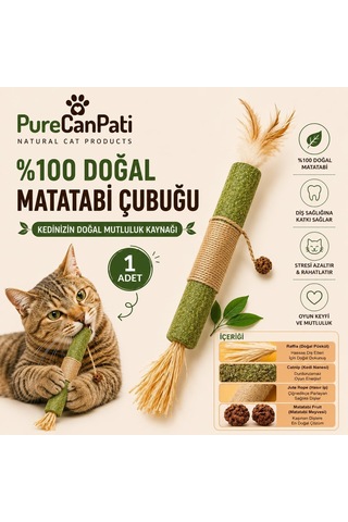 Lexroo Matatabi & Catnip Kedi Oyuncağı Doğal Kedi Oyuncağı & Diş Kaşıyıcı