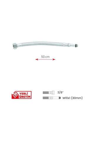 Bağlantı Hortumu 3/8' ' -m10x1 30mm 50cm