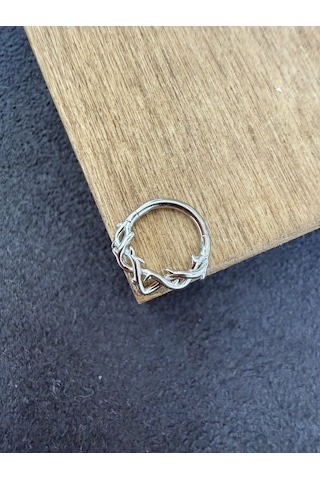 316 L Cerrahi Çelik Sarmaşık Model Halka Piercing Gümüş