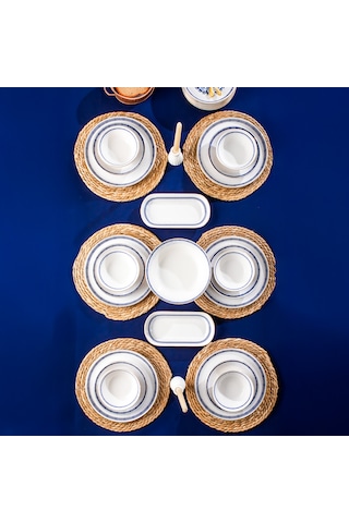 Perotti French Altın Yaldızlı Stoneware 27 Parça Yemek Takımı