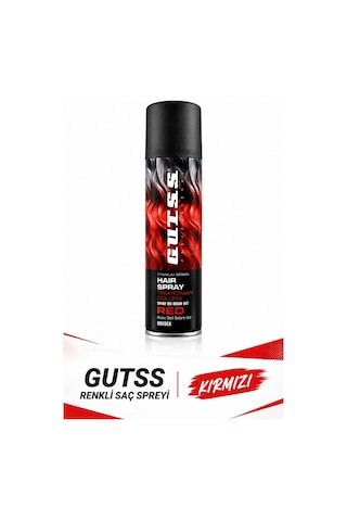 Gutss Professional Geçici Unisex Saç Boyası Sprey 150 Ml Kırmızı Red