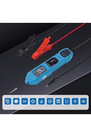 Pazly Otomotiv Güç Devre Probu Test Cihazı 3.5v-36v Araba İçin Mavi