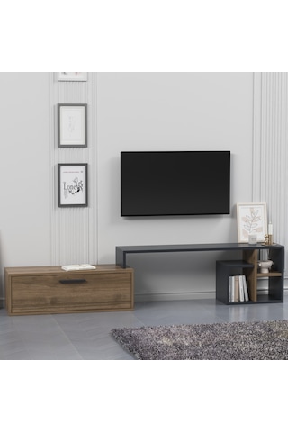 Lagomood Karamael Tv Standı Antrasit Ceviz