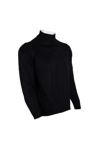 Erkek Lacivert Kazak Yarım Balıkçı Yünlü Klasik Normal Kesim Rar0