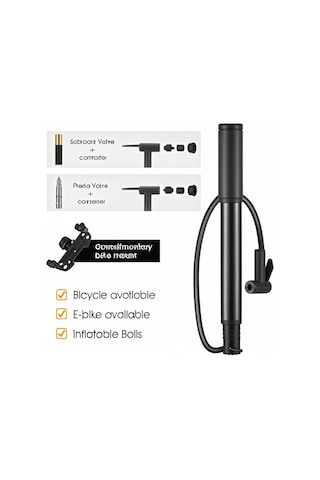 Ranyeek West Bıkıng Portatif Bisiklet Pompası, Bisiklet Ve Basketbol Topu Şişirme, 90psı, Turuncu Turuncu