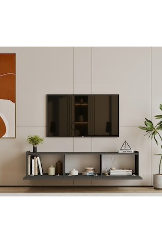 Hitit Tv Ünitesi 175 Cm 100% Mdf Gri